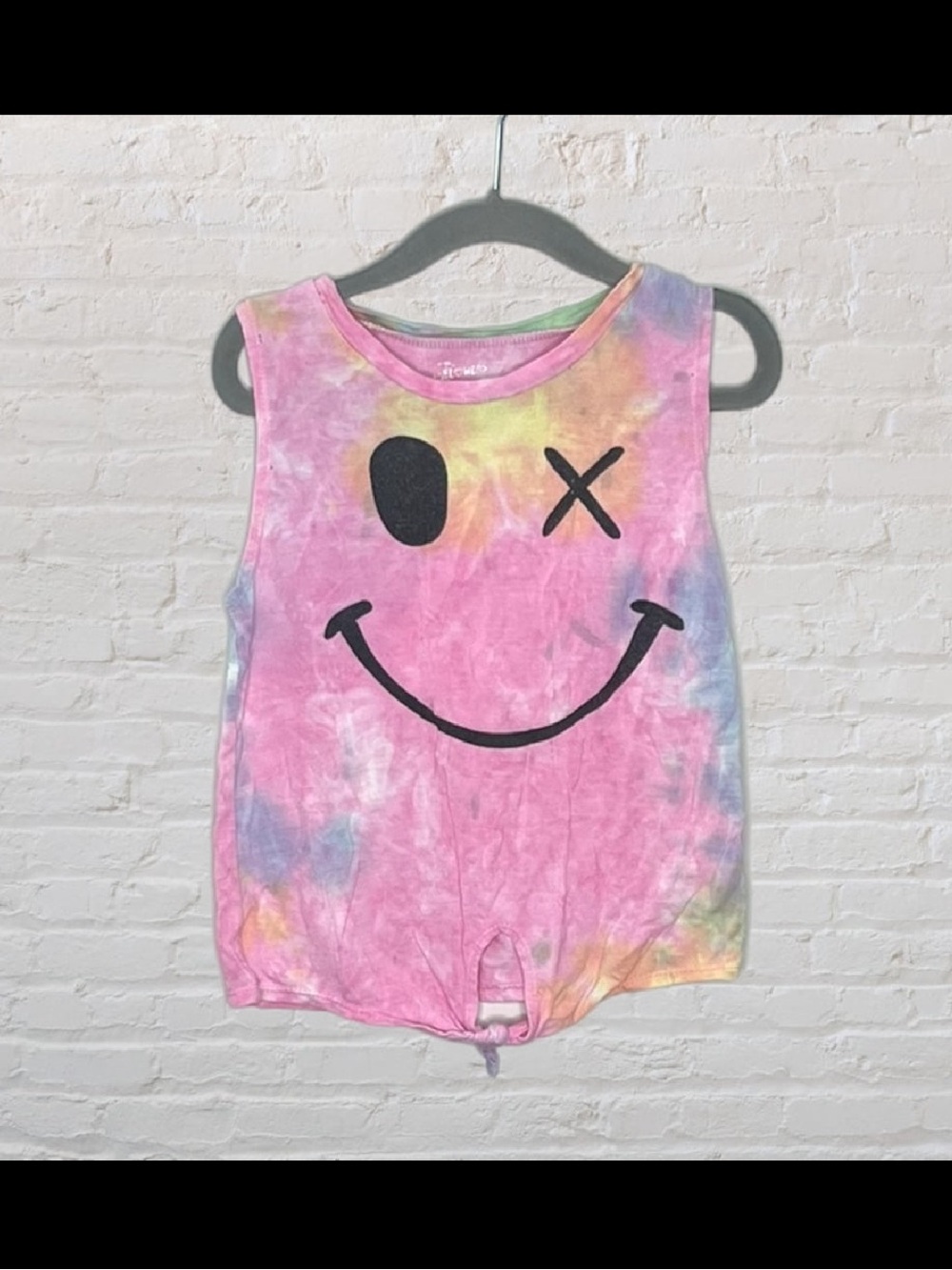 Flowers By Zoe Distressed Winking Face Tank